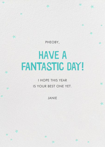 Jump for Joy (Tall) - Birthday Card by Hello!Lucky - Back