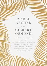 Palmier I - Wedding Invitation by Paperless Post