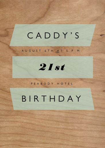 Wood Grain Color Slabs - Summer Party Invitation by Paperless Post