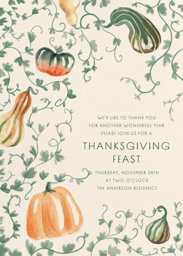 Vine Labyrinth - Thanksgiving Invitation by Paperless Post
