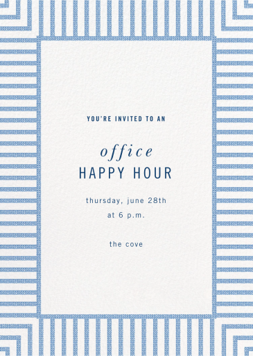 Seersucker Stripe - Happy Hour Invitation by kate spade new york