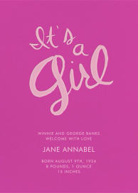 Brilliant Girl - Baby Shower Invitation by Linda and Harriett