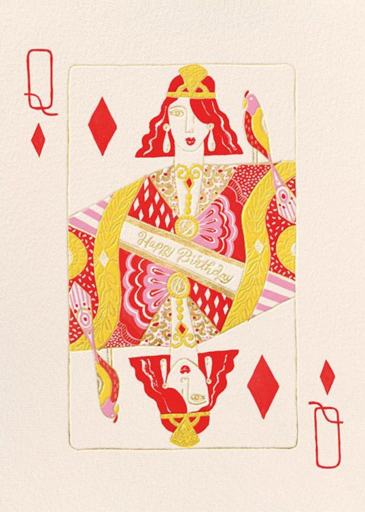 Queen of Diamonds (Danielle Kroll) - Birthday Card by Red Cap Cards