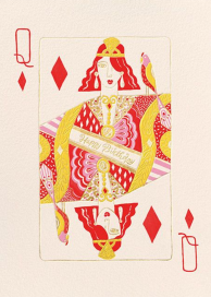Queen of Diamonds (Danielle Kroll) - Birthday Card by Red Cap Cards