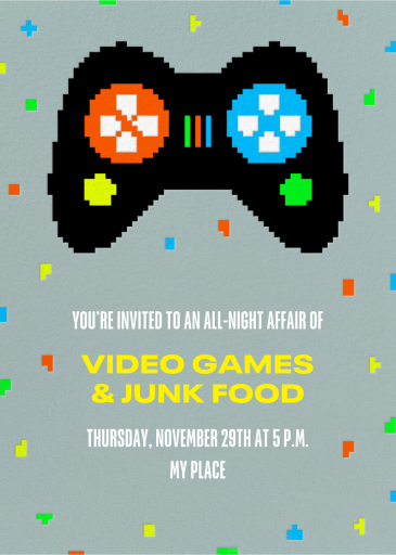 Player One - Get-Together Invitation by Paperless Post