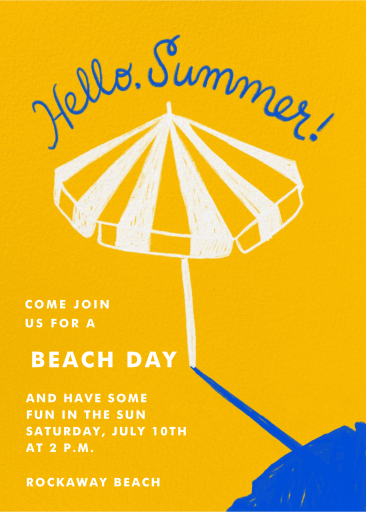 Sunny Parasol - Invitation by Hello!Lucky