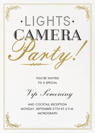 Lights, Camera, Party - Get-Together Invitation by Crate & Barrel