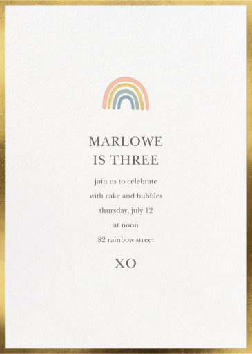 Mini Rainbow - Birthday Invitation by Sugar Paper