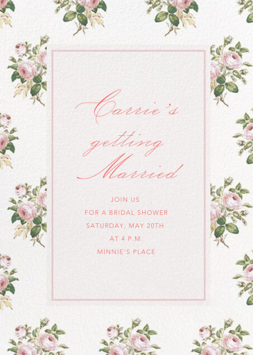Floribunda - Bridal Shower Invitation by Schumacher