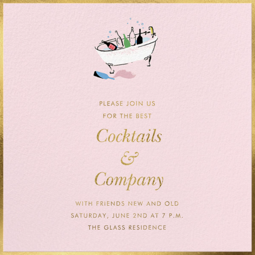 Bath Bar - Cocktail Party Invitation by kate spade new york
