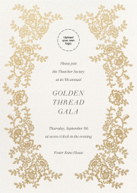 Gold Filigree Floral - Gala Invitation by  Monique Lhuillier