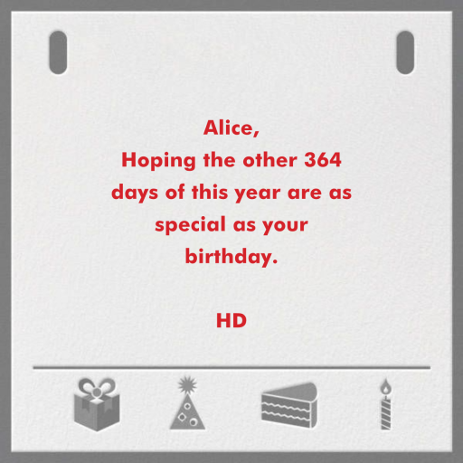 Today Is - Birthday Card by Paperless Post - Back