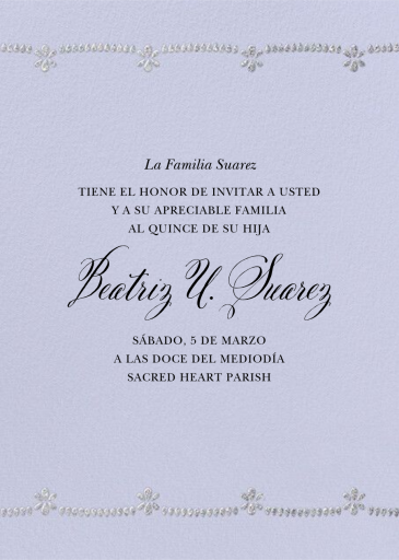 Ornate Occasion Photo - Quinceañera Invitation by Paperless Post - Back