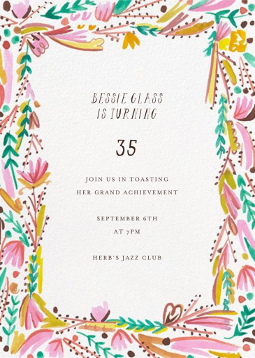 Primrose Path - Birthday Invitation by Mr. Boddington's Studio