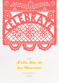 Papel Picado Celebration - Día de los Muertos Card by Paperless Post
