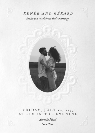 Embossed Pendant - Wedding Invitation by Paperless Post