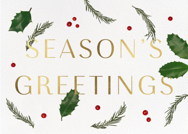 Holly Potpourri - Business Holiday Card by Paperless Post