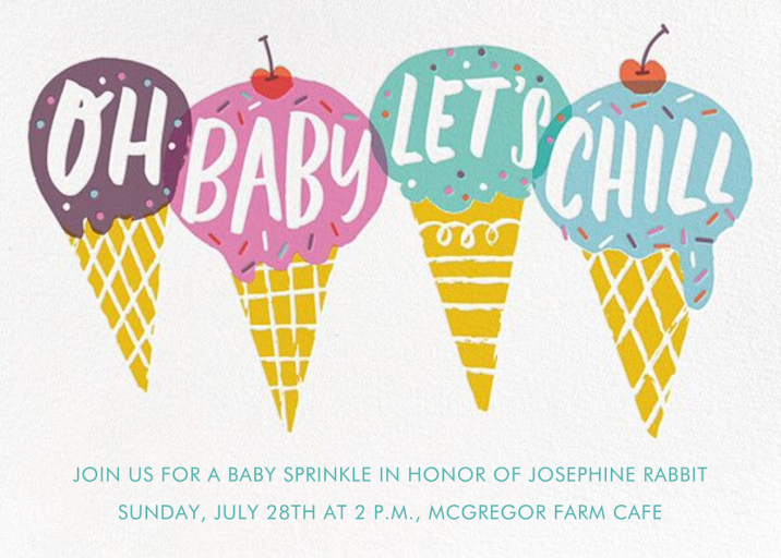 Chill Cones - Baby Sprinkle Invitation by Hello!Lucky