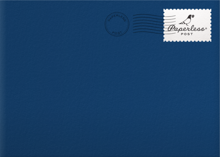 Winter Park Night Holiday Card Envelope