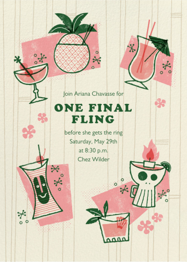 Tiki Trader - Bachelorette Party Invitation by Paperless Post