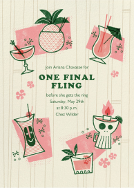 Tiki Trader - Bachelorette Party Invitation by Paperless Post