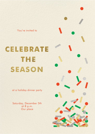 Confetti Sprinkle - Christmas Party Invitation by Paperless Post
