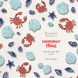 Ocean Floor - 4th of July Invitation by kate spade new york