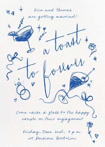 Forever Toast - Bridal Shower Invitation by Paperless Post