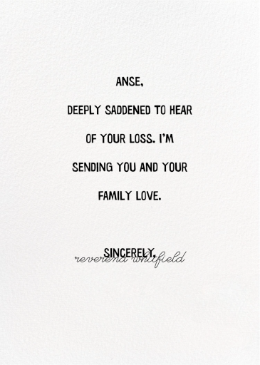 Vintage Daisy (Carolyn Gavin) - Memorial Card by Red Cap Cards - Back