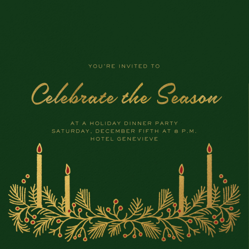 Adventskranz - Holiday Party Invitation by Paperless Post