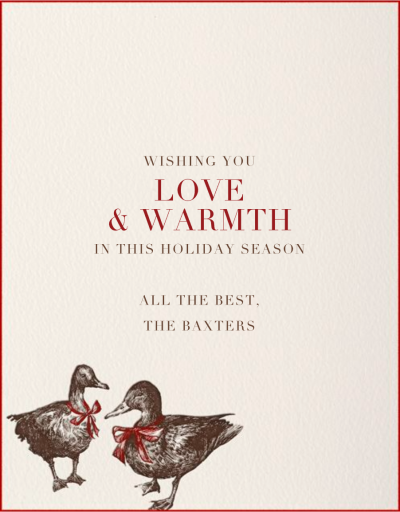 Holiday Ducks - Christmas Card by Paperless Post