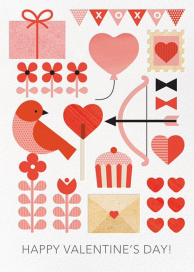 Valentine Parade - Valentine's Day Card by Petit Collage