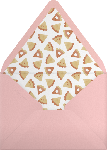 Pink Gingham Pie Birthday Invitation Envelope