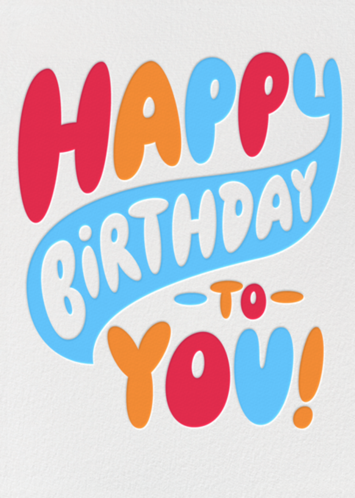 Birthday Bubble Letters