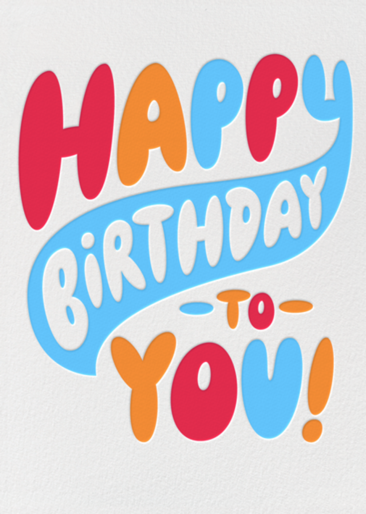 Birthday Bubble Letters - Paperless Post