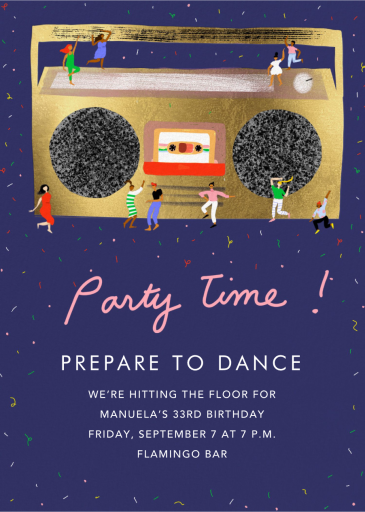 Boombox Blast - Invitation by Carolyn Suzuki Studio