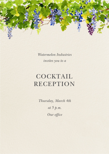Napa - Cocktail Party Invitation by Felix Doolittle