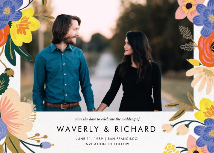 Vivid Florals (Photo Save the Date) by Rifle Paper Co.