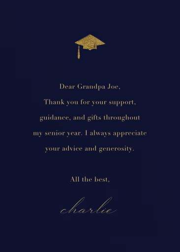 Navy - Thank You Card by Paperless Post