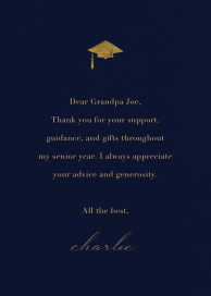 Navy - Thank You Card by Paperless Post