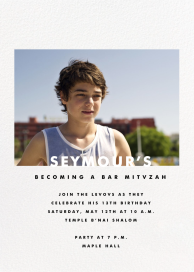 Tall Horizontal (Photo) - Bar & Bat Mitzvah Invitation by Paperless Post