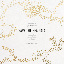 Metallic Paint Splatter - Gala Invitation by Kelly Wearstler