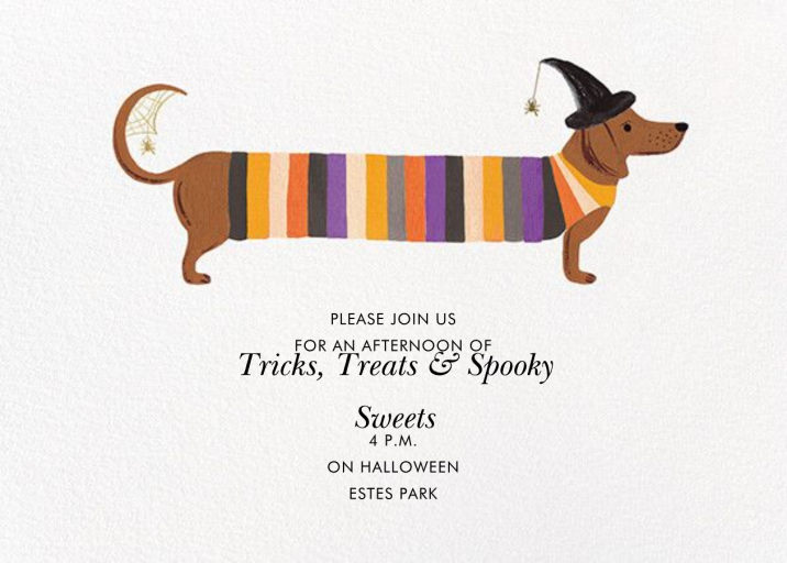 Hot Dog Halloween (Invitation) - Halloween Invitation by Rifle Paper Co.