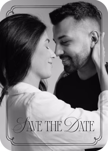 Double-Lined Border - Save the Date by Paperless Post
