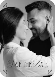 Double-Lined Border - Save the Date by Paperless Post