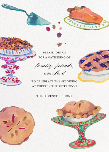 Nice as Pie - Thanksgiving Invitation by Happy Menocal