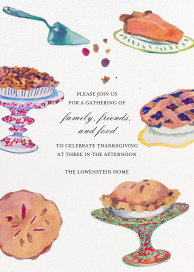 Nice as Pie - Thanksgiving Invitation by Happy Menocal