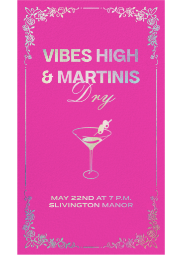 Pink Martini Floral Invitation