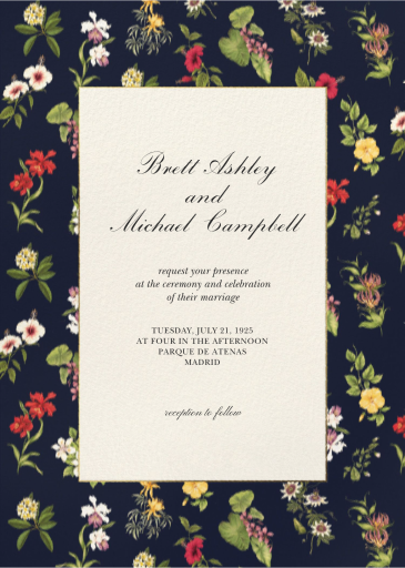 Assorted Florals - Wedding Invitation by Oscar de la Renta
