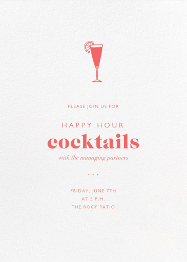 Ivory Plain - Happy Hour Invitation by Paperless Post